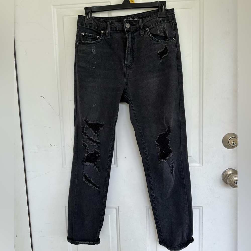 Wild Fable High Rise Mon Jean Distressed Jeans size 2